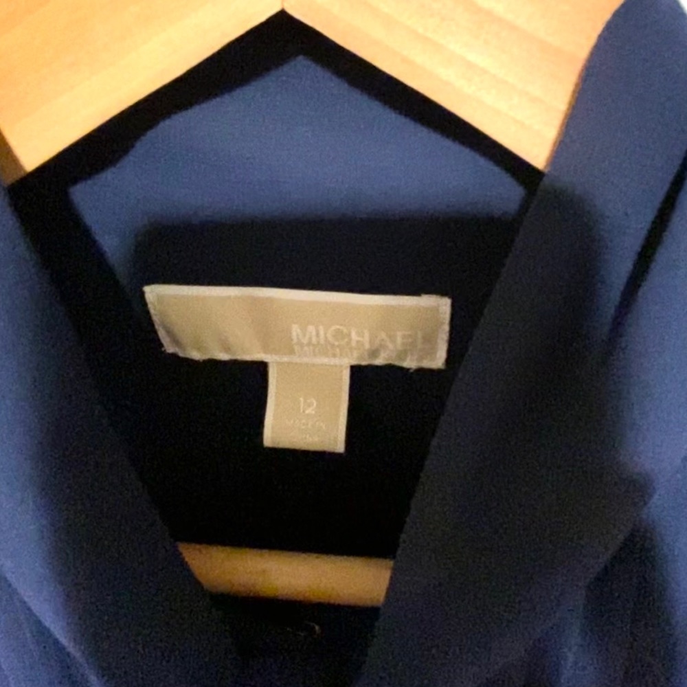 {Michael Kors} Pleated Blue Dress - Picture 8 of 14